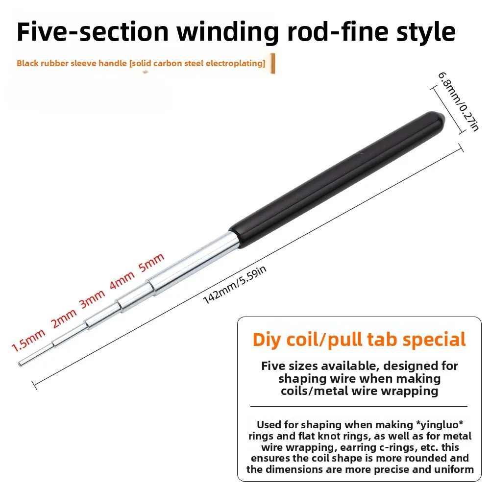 6-in-1 Non-Slip Comfort Grip Jewelry Pliers Set Iron Wire Looping Bail-Making Tool for Creating Loops And Jump Rings