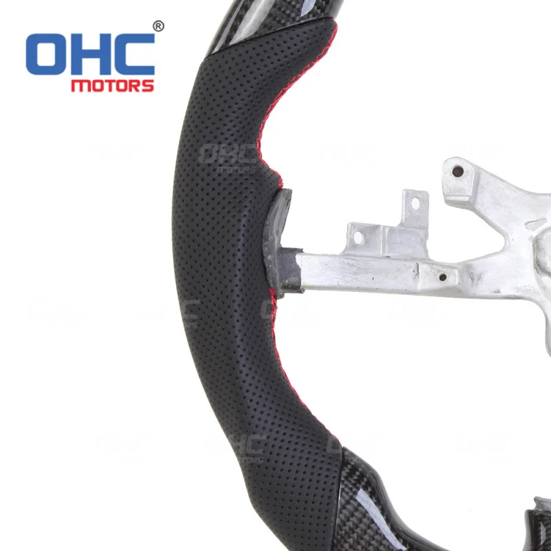 For Chevrolet Corvette C6 14-18 car carbon fiber steering wheel titanium plate