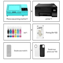 TUOLI TL-X9 Mobile Phone Case Printer Customize DIY Mobile Cover Making Machine Sublimation Blanks Printing for iPhone Samung