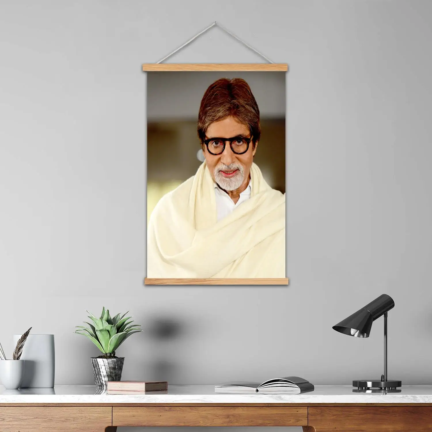 amitabh bachchan Framed Wall Painting Canvas Art Poster and Wall Art  Modern Family Bedroom Decor Posters,Decorative painting