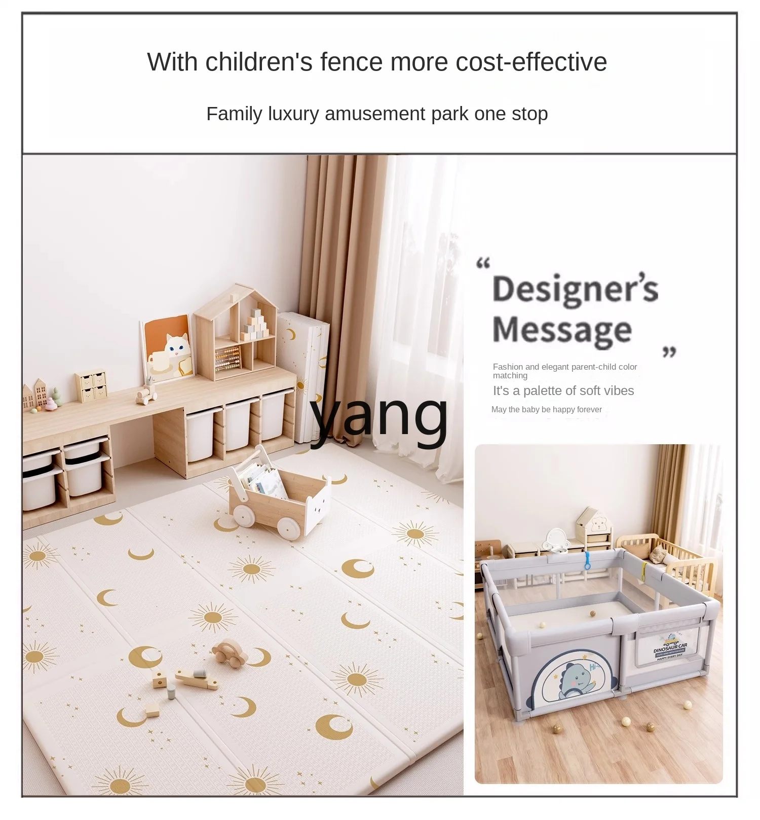 CX Baby Crawling Mat Thickened Baby Living Room Home Climbing Pad Folding Non-Toxic Odorless Stitching