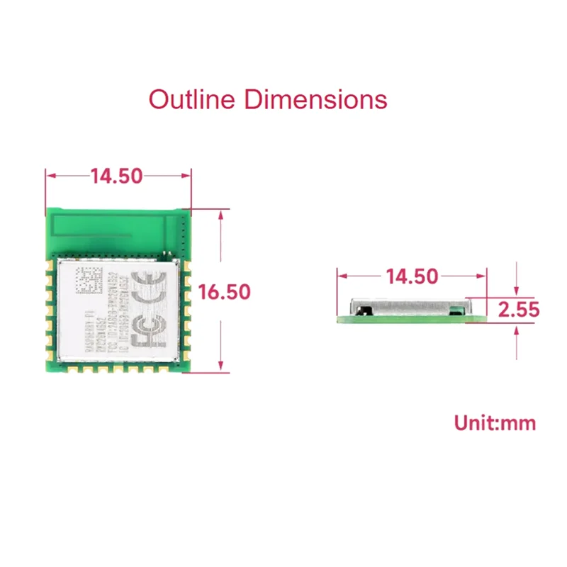 【GLAD】For Raspberry Pi Compatible 2.4Ghz Wifi4& Bluetooth 5.2 Wireless Radio Module 2 With Integrated Antenna