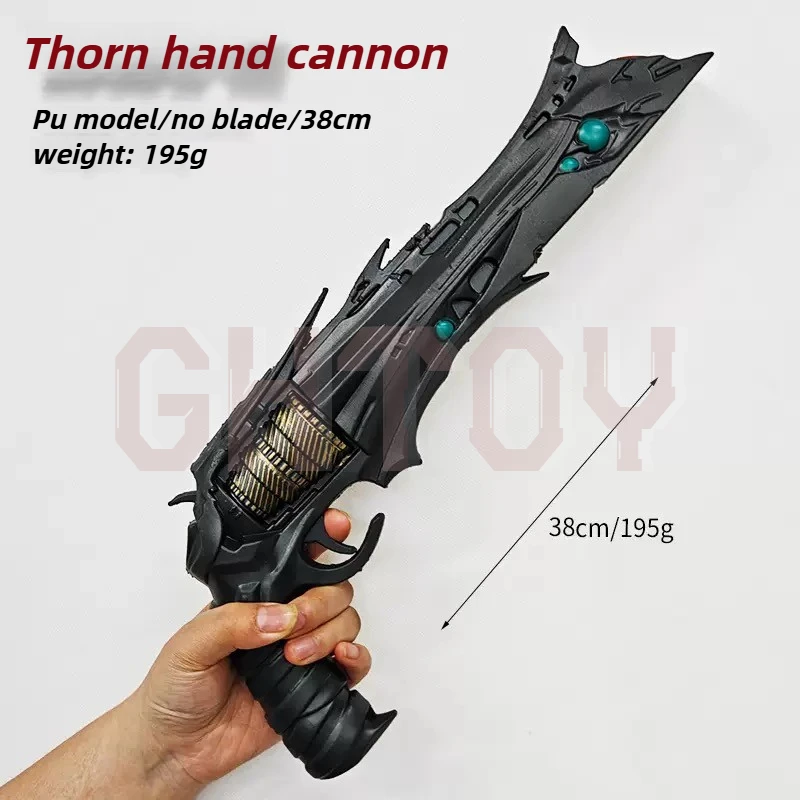 

38cm/14.96in Fate Thorn Hand Cannon PU Model Cyberpunk COS Weapon Prop Pistol Simulation Toy Ornament Collection Desktop Display