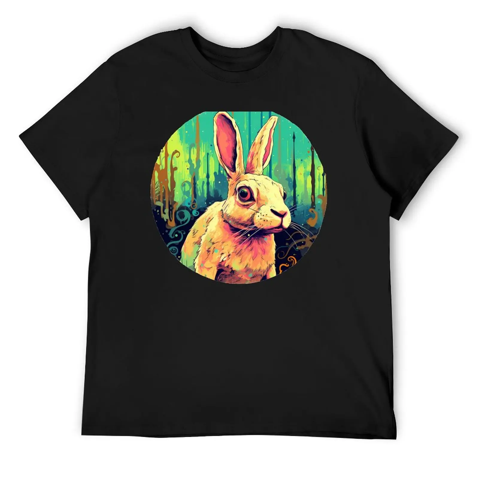 Trippy Hare T-Shirt vintage anime shirt anime plain men clothings