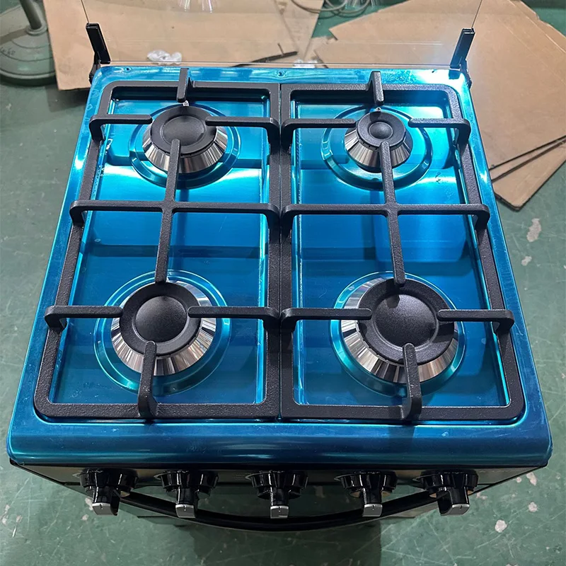 

Газовая плита с четырьмя конфорками и встроенной духовкой, 60 л, отдельностоящая, с эмалированными решетками и газовой духовкой (на заказ)