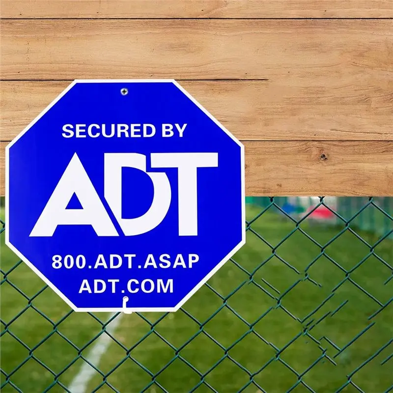 BAAJ-Aluminum Heavy Duty Weatherproof ADT Security Signs 2 Pcs, No Stake Posts, Home Security Weather Resistant