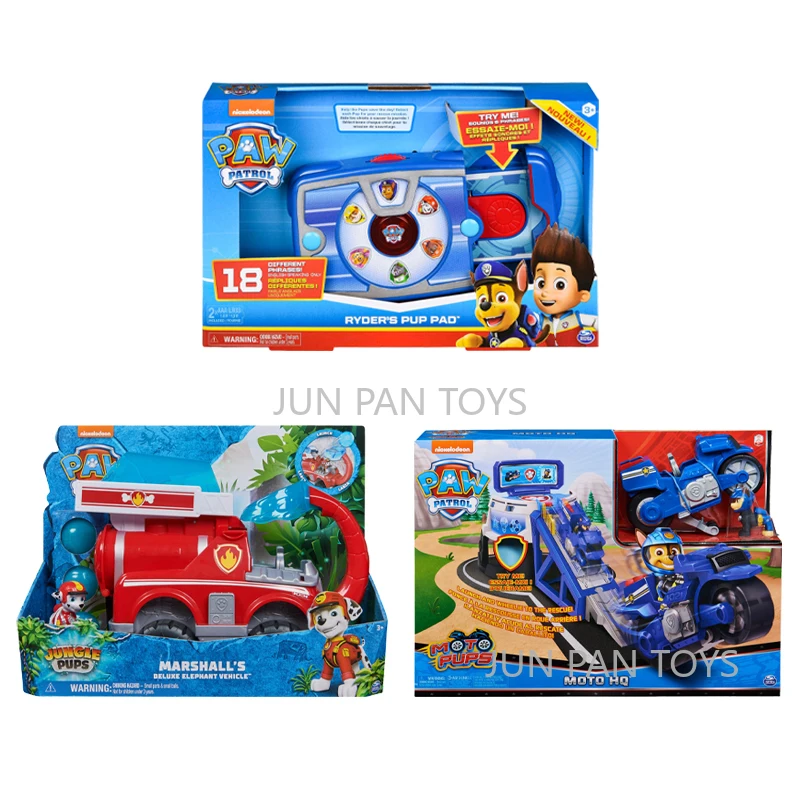 Paw Patrol Jungle Pups Moto Pups Moto HQ Marshall’s Deluxe Elephant Vehicle Ryder’s Interactive Pup Pad with Sounds Playset Toys