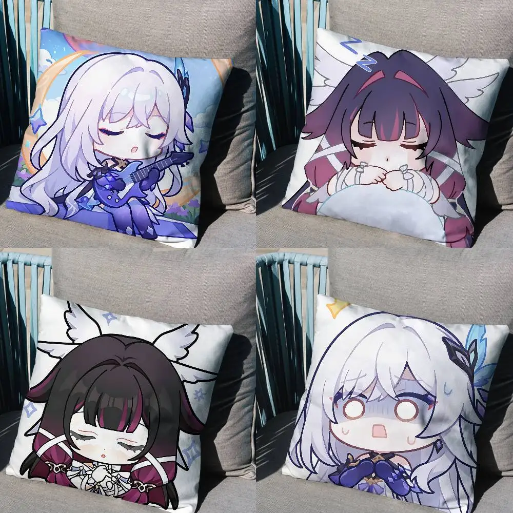 

Skirk Columbina Genshin Impact Cushion Cover Suitable For Sofa Car Bedroom Office Cushions Decorative Pillow Case