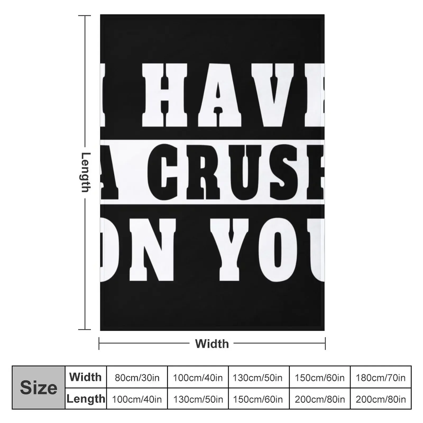 i have a crush on you Throw Blanket Retros Sleeping Bag Large Stuffeds Blankets