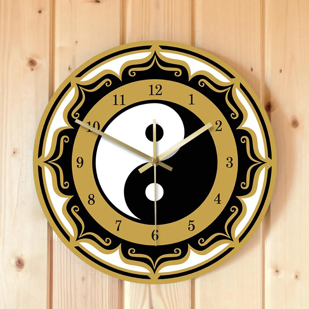 

Digital Wall Clock Modern Acrylic Round Hanging Clock For Home Office Bedroom Ultra-Quiet Decorative Printed Pattern