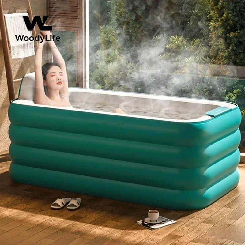 Full Body Spa Home Inflatable Bathtubs Bathroom Folding Bath Bucket Dormitory Bidet Bath Barrel Nordic Travel Camping Adult Tub