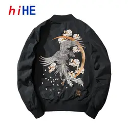 Chaqueta Bomber con bordado Phoenix para hombre, abrigo de piloto MA1, Abrigo acolchado de béisbol, ropa de calle japonesa, Primavera e invierno, 2024