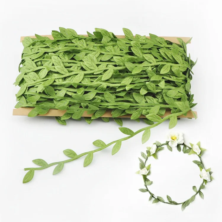 Simulation Silk Leaves Wreath Decorative Accessories Green Leaves Rattan Leaves Simulation DIY Wreath Lighting Materials