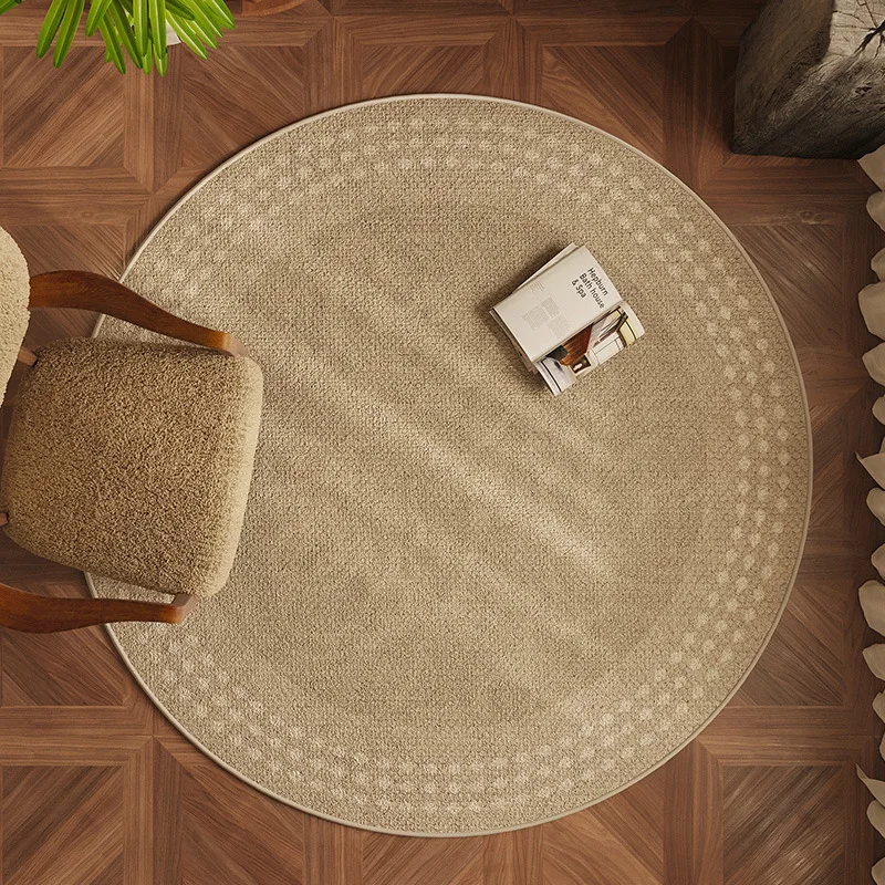 VIKAMA Round Office Carpet, European-Style Living Room Sofa, Coffee Table Rug, Study Chair Cushion, Bedroom Bedside Rug, Decor view 2