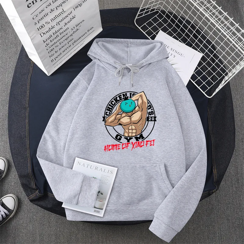 Men Hoodies Sweatshirt Fashion Streetwear Casual Versatile Funny Cartoon Graphic Breathable Pullovers Pocket Hoodies Unisex