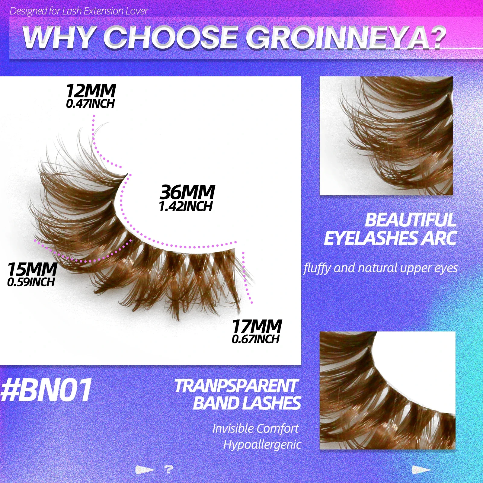 ヴェルトリネ ブラウン ラッシュ ウィスピー フラッフィー つけまつげ キャットアイ ラッシュ ブラウン アイラッシュ クリアバンド Dカール フェイクアイラッシュ メイクアップ