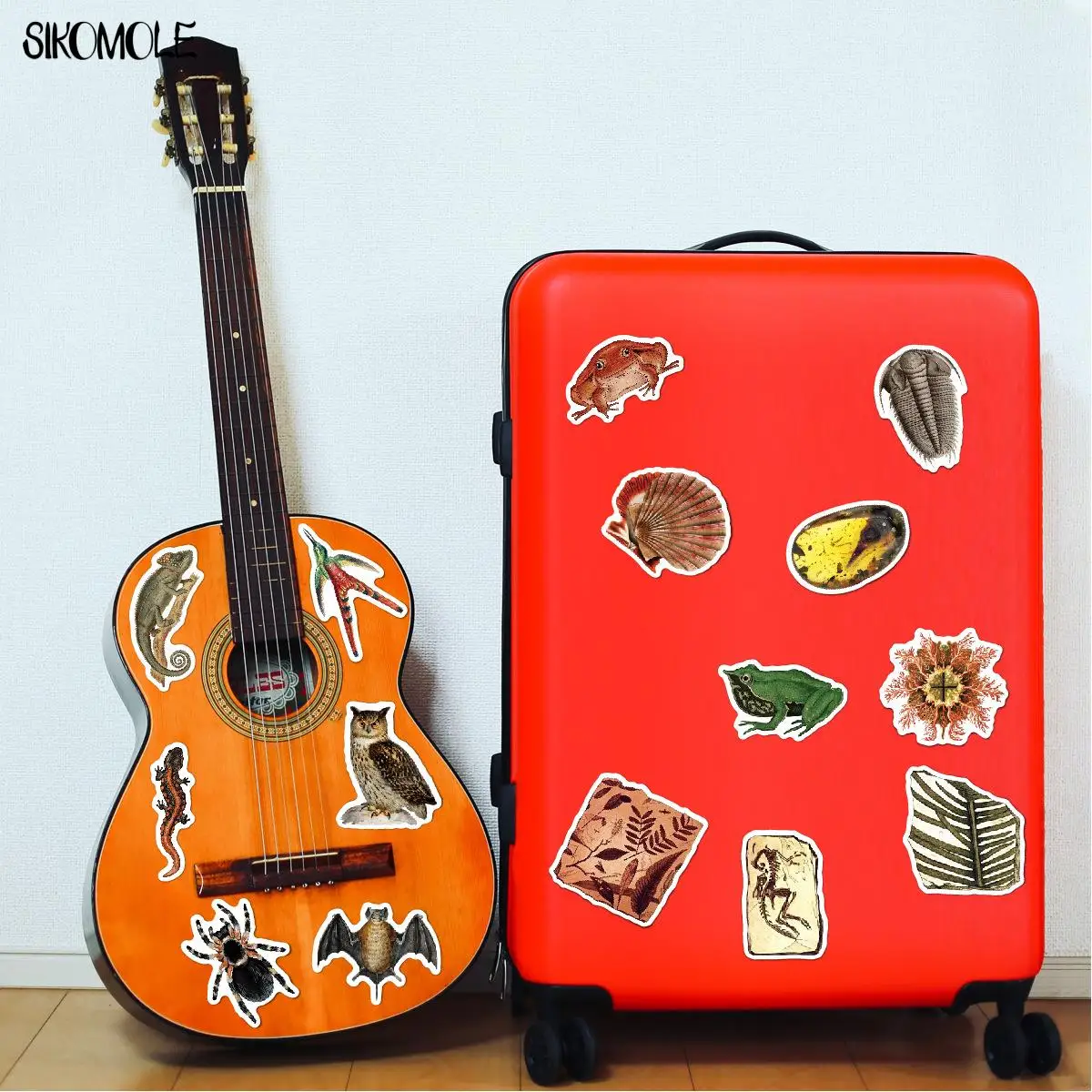 10/30/50Pcs Retro Animal Dinosaur Fossil Stickers Decals DIY Toy Luggage Laptop Phone Motorcycle Car Graffiti Sticker For Kid F5