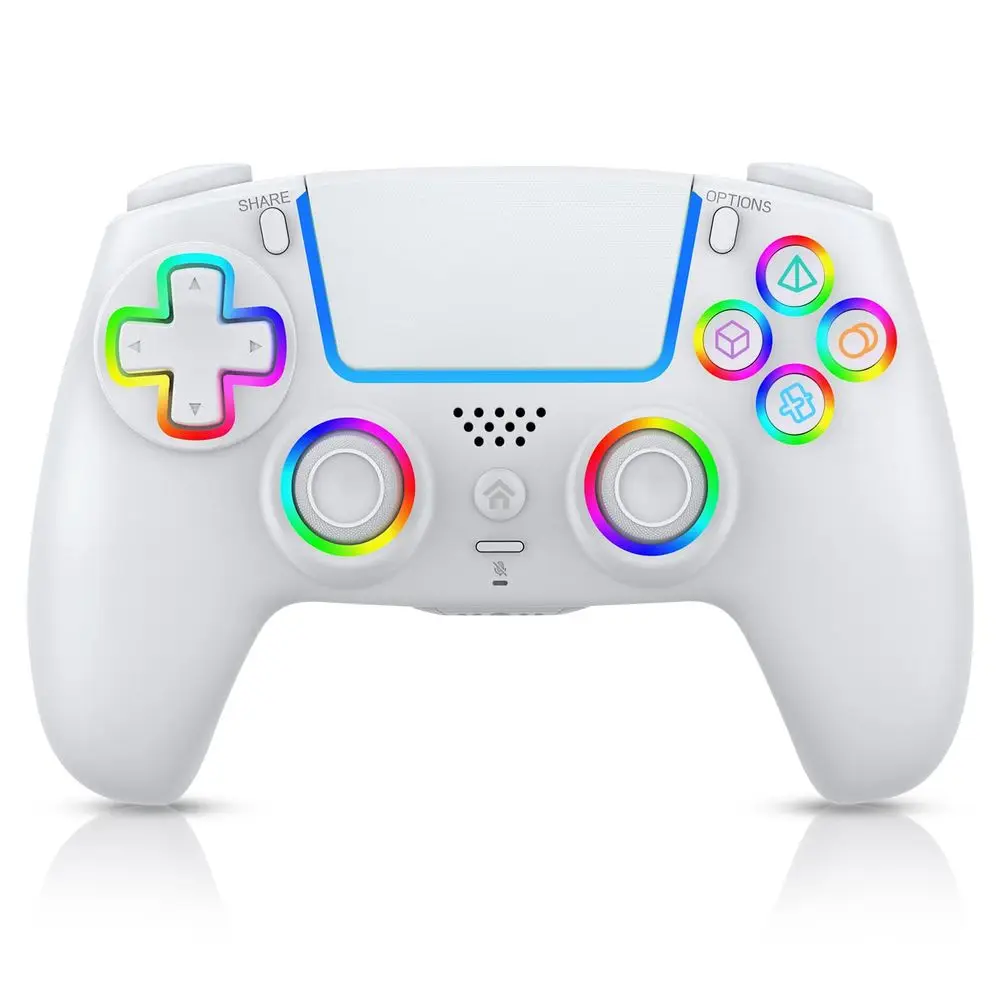 

BUERTT or PS5 Controller Wirel,Compatible with PS5 Pro/Slim/PC,WirelController with 7 ColRGB Light,Dual Vibration, ro/Turbo unct