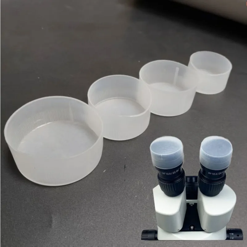 2pcs Microscope Eyepiece Dust Cover Plastic Protective Lens Cap for Biological Stereo Industrial Microscopes Accessories