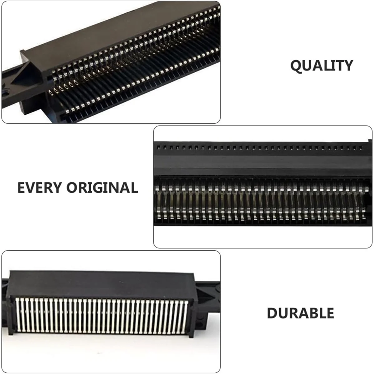 

New 3C-2pcs Game Machine Accessories 72 Pin Connector Console Slot Tool 72 Pin Replacement Connector Machine Repair Par