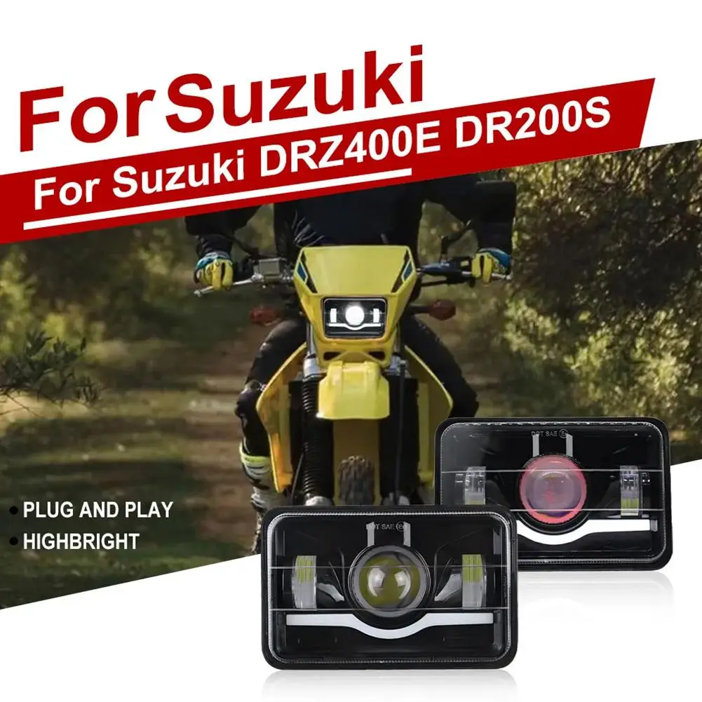 Proyector de 4 "x 6" faro LED H4656 H4651 faro LED para Honda XR650L 1993-2013 XR250L XR650R XR400R haz alto y bajo DRL E0C3