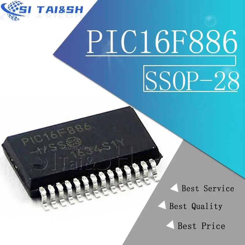 1PCS PIC16F886-I/SS SSOP28 PIC16F886 SSOP 16F886 SSOP-28 SMD