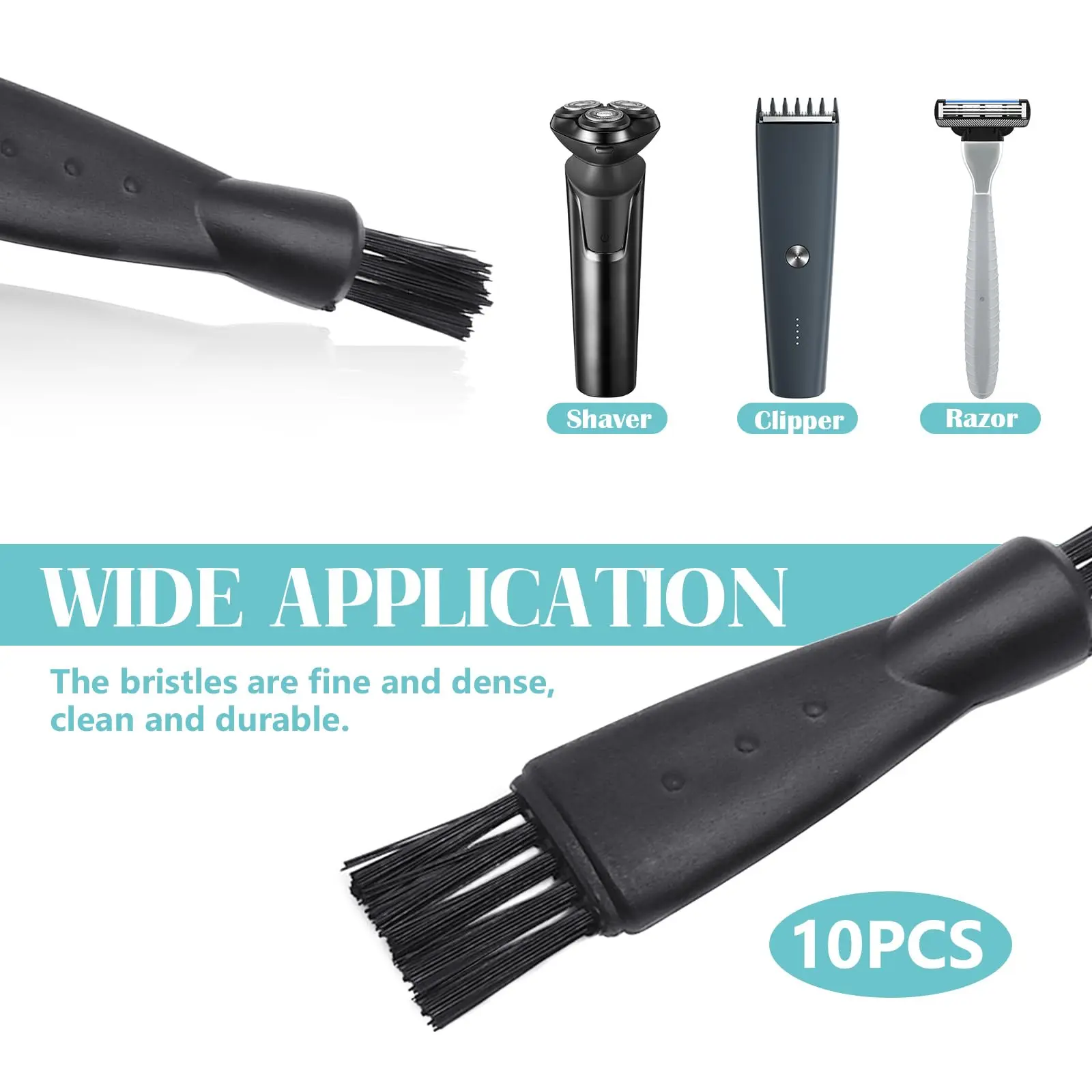 Brangdy Electric Shaver Brush Double Sided Shaver Cleaning Brush Fit for Beard Trimmer Hair Clipper Hair Remove Tools Keyboard