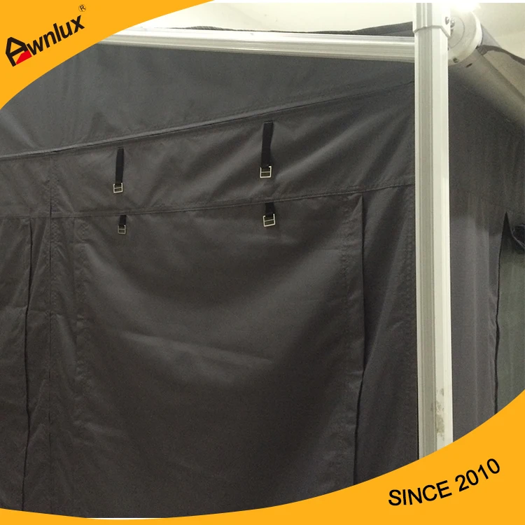 عالية الجودة المحمولة متنقل تخييم المنبثقة Awnig خيمة طبقة مزدوجة بولي كلوريد الفينيل البوليستر النسيج الألومنيوم القطب للتخييم في الهواء الطلق