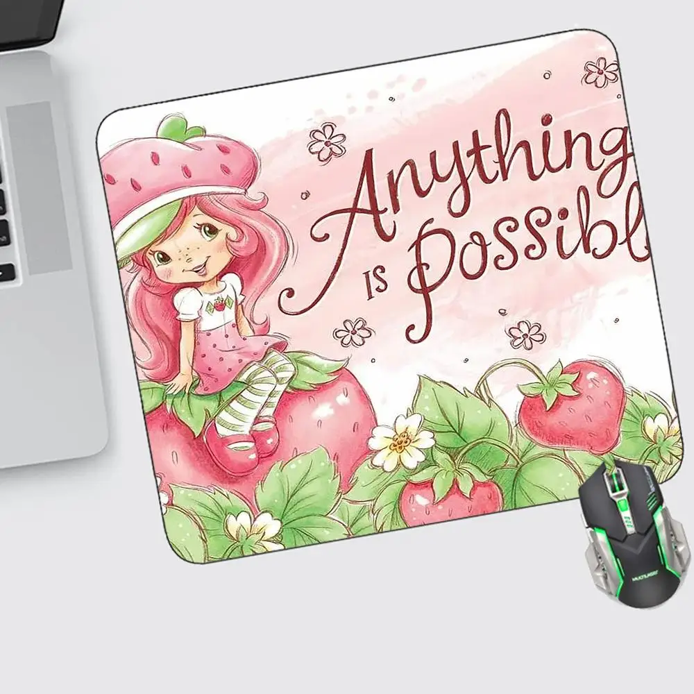 

Strawberry Shortcake Mouse Pad Small Gaming Accessories Keyboard Computer Offices Desk Mat Pc Gamer Non-slip Rubber Mousepad