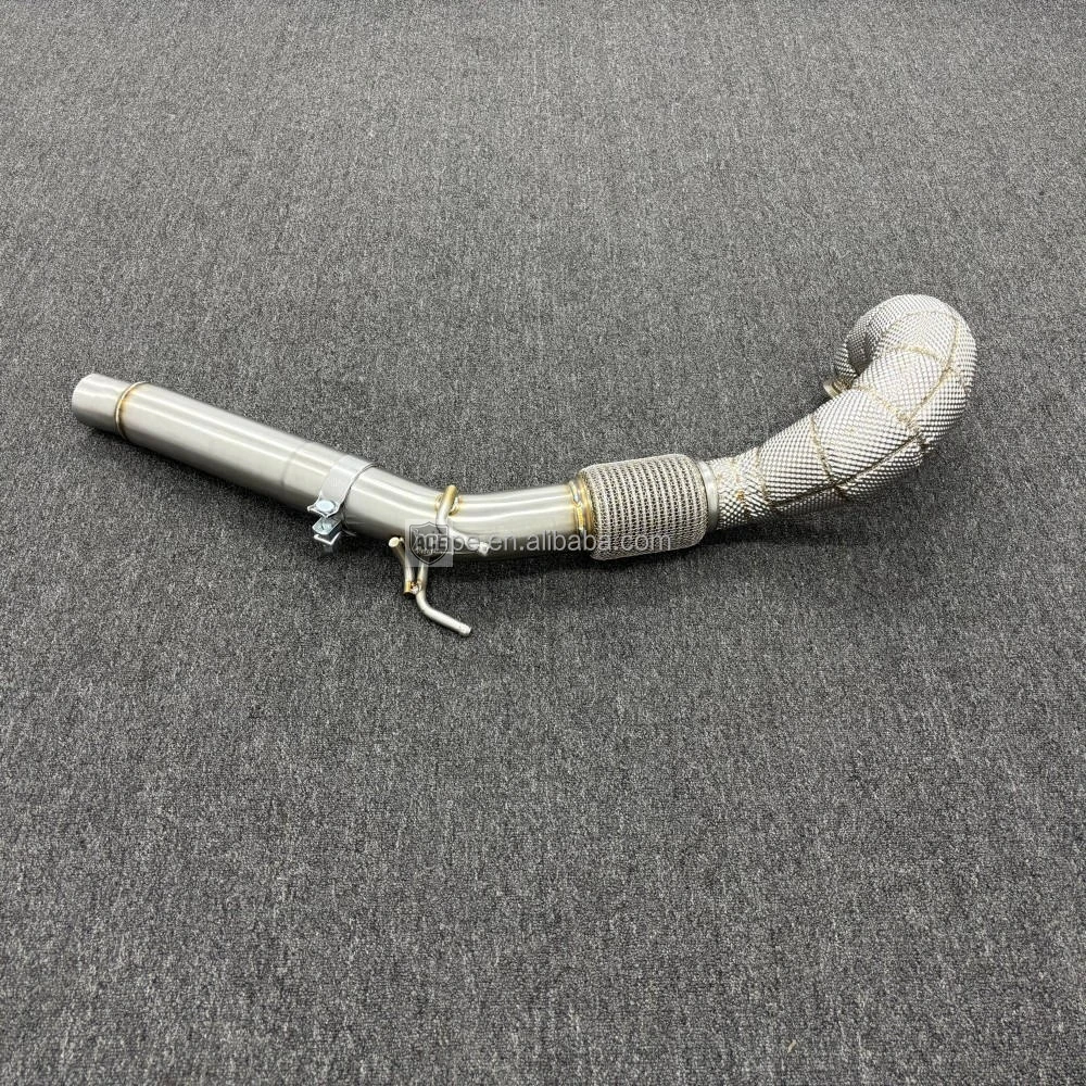Edelstahl 304 Gerades Fallrohr für VW Golf 7/7.5 MK7/MK7.5 GTI 2013-2020 Gewellter Flexibler Auspuffkopf – Detail 7