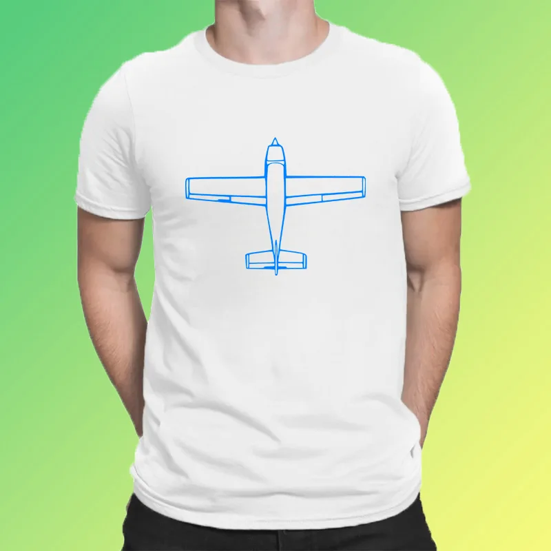 Aircraft line printing trend street wear casual simple fashion summer men and women general crew-neck short-sleeved T-shirt