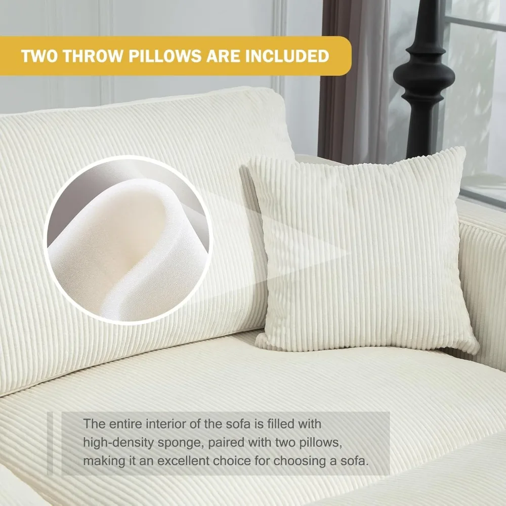 أريكة مقطعية على شكل حرف L مكونة من 3 مقاعد مع مسند، مجموعة أريكة مريحة ذات مقعد عميق لغرفة المعيشة #4