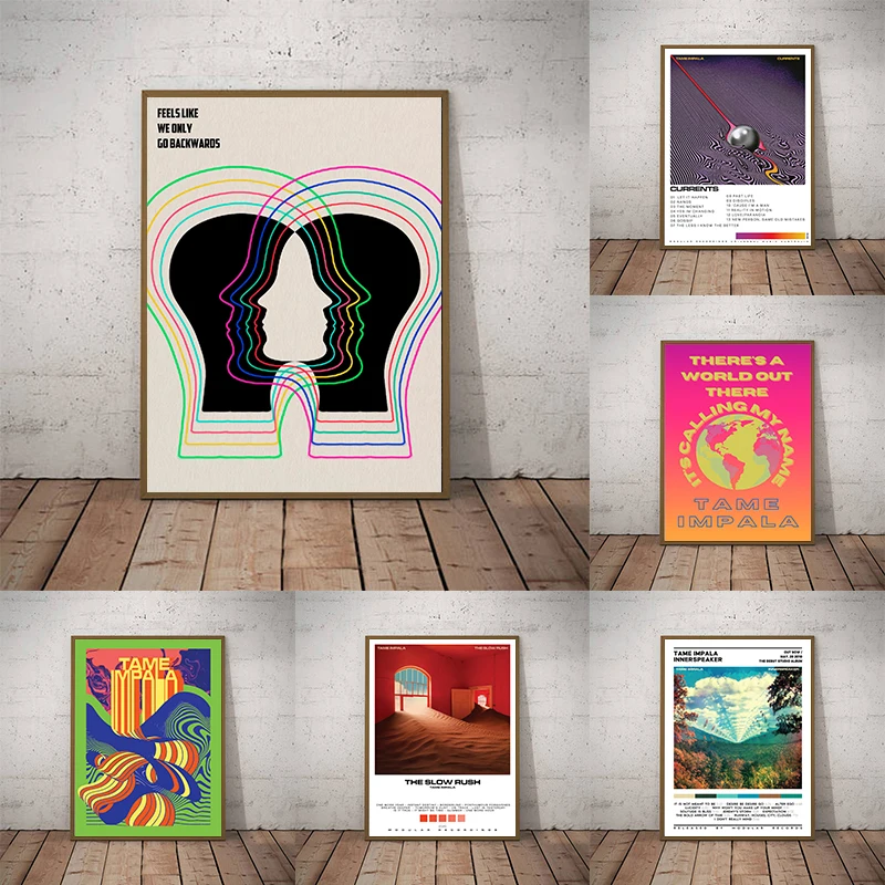 Tame Impala Psychedelic Rock Music Band Tour Poster und Drucke Vintage Wandkunst Leinwand Malerei Bilder für Wohnzimmer Dekor