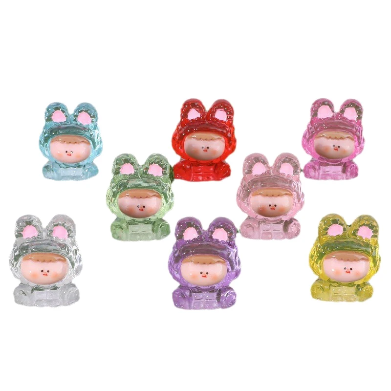 5pcs Colorful Rabbit Series Blind Box Figure Desktop Ornament Girl Gift Toys Guess Bag