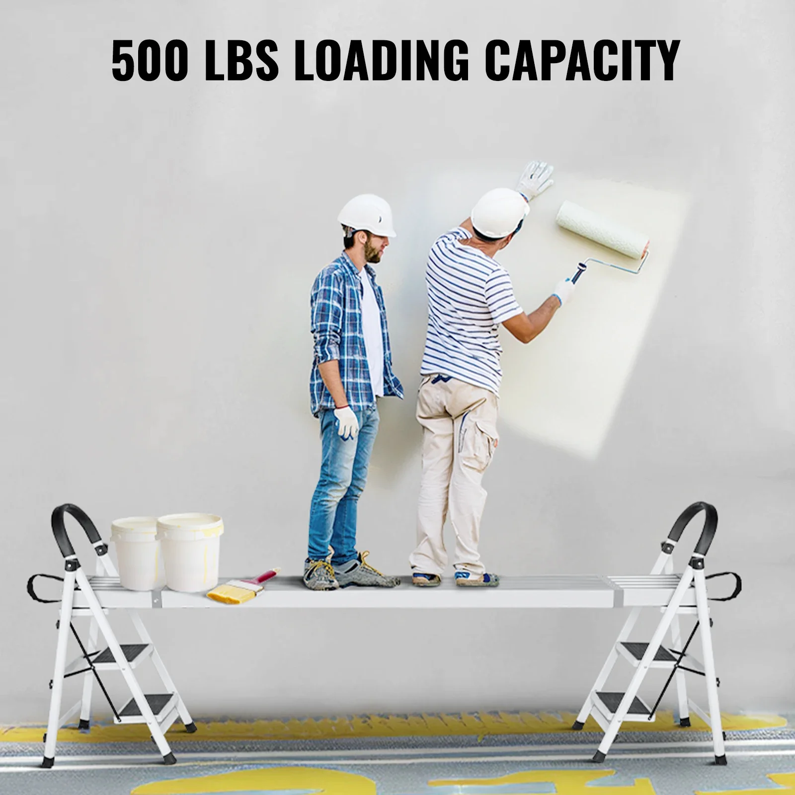 

Aluminum Work Plank 9-15 Feet 500lbs Capacity 12.5in Width Aluminum Scaffold Plank Extension Staging Plank