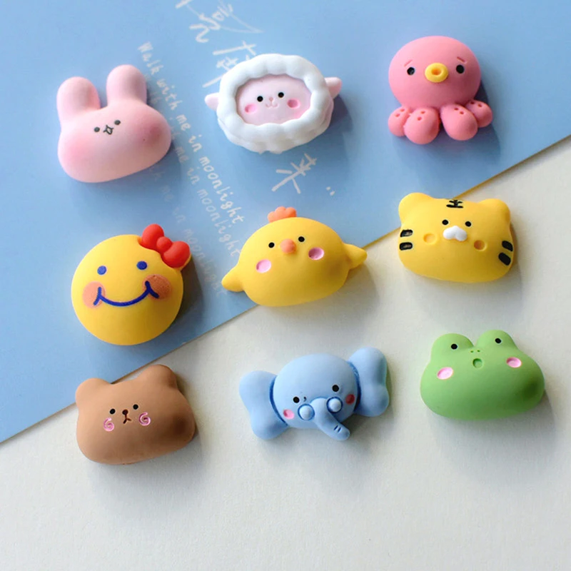 Kawaii Animal Bear Slime Charms For Kids Cute DIY Kit Filler Resin Add Ins For Clear Fluffy Cloud Slime Accessories 1/5/10pcs