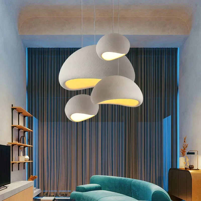 

Nordic Minimalist Wabi Sabi Wind E27 Led Pendant Lights Dining Room Bar Loft Bedroom Home Decor Chandelier Hanging Lamp Fixture