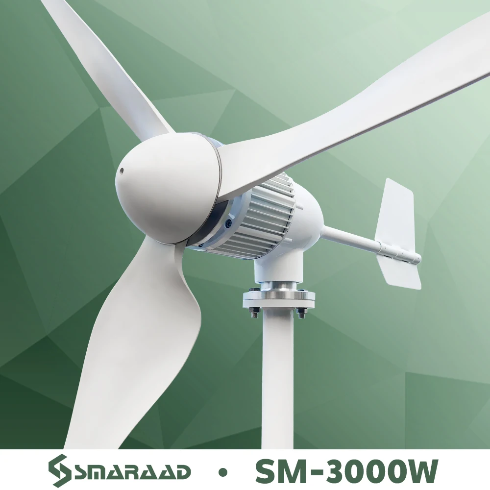 5000W 8000W Wind Turbine Generator Complete Set 24V 48V Magnetic Motor Free Energy Windmill MPPT Inverter Generador Electrico