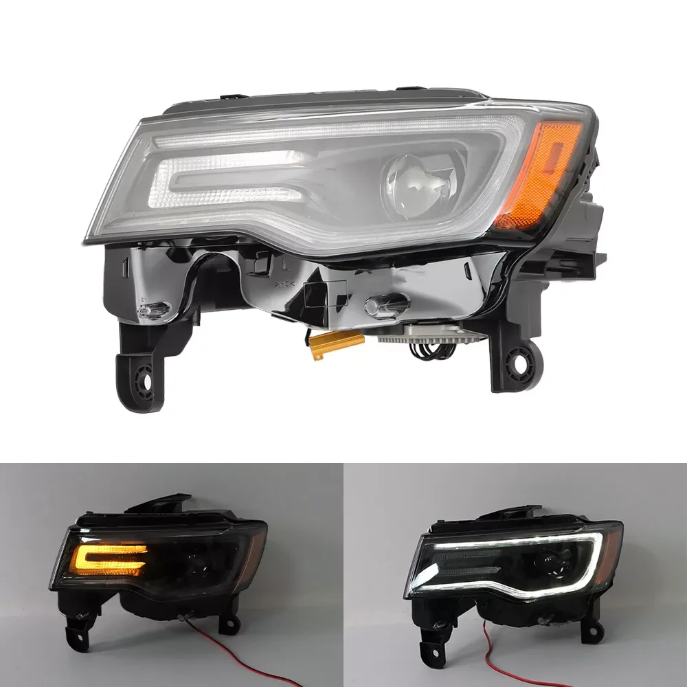 Fabryka części samochodowych OEM hurtownia LED DRL lewy prawy reflektor HID do Jeep Grand Cherokee 2016 2017 2018 2019 2020 2021