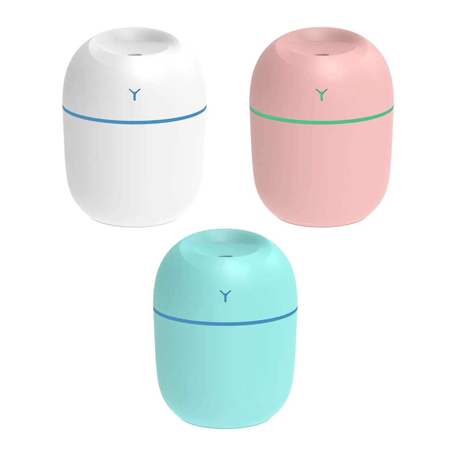 Desktop Humidifier 1 Mist Modes Low Noise 220ml Water Tank with Night Light Personal Humidifier for Desk Bedroom Office Yoga Car