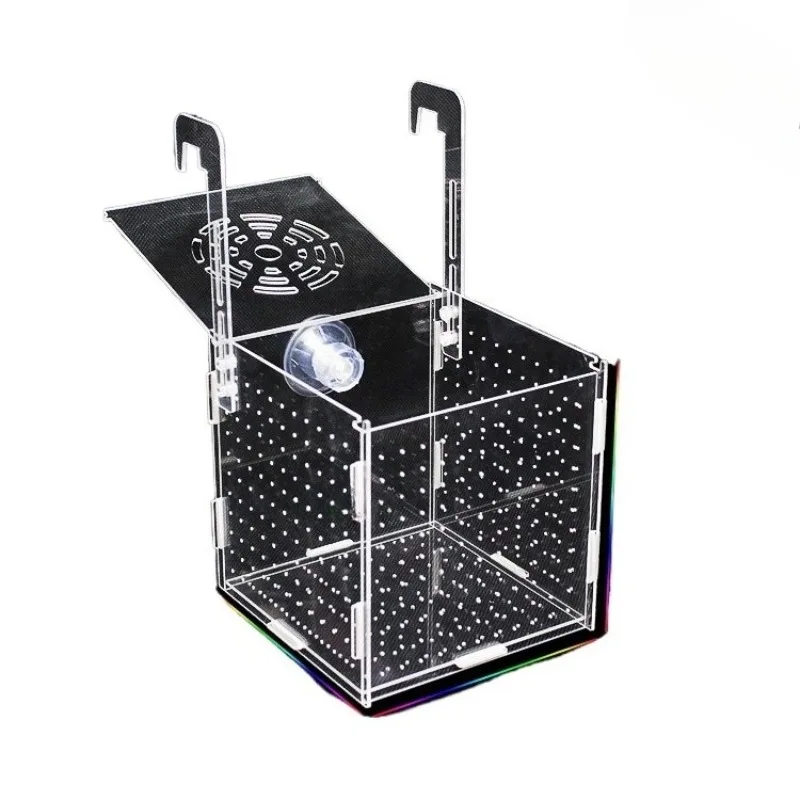 For Water Flow Fish Tank Isolation Box, Acrylic Hatching Box, Multi-grid
