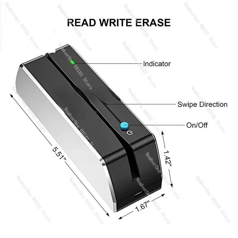 Professional Manufacturing MSRX6 MSRX6BT Card Reader Mobile Terminal with Nfc Credit Card Reader All 3 Tracks for Blueteeth