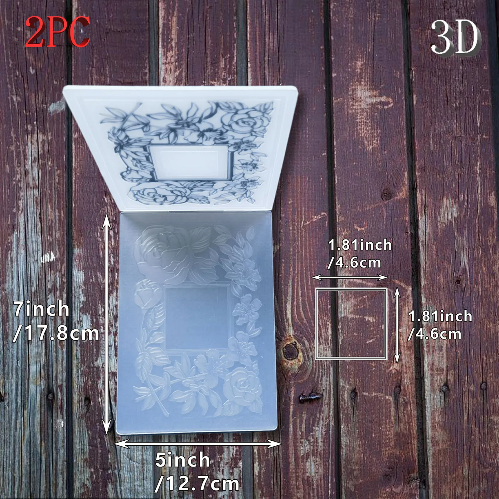 長方形のフォトアルバム、花柄フレームデザイン、3Dエンボス加 - 3D Printing With Pp のレビューと価格