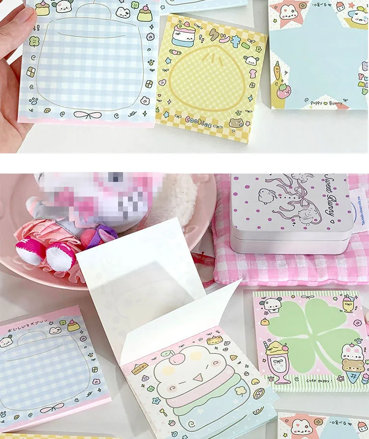 MINKYS 50 Blatt Kawaii Vierblättriges Kleeblatt, Notizblöcke, Papier, To-do-Liste, Tagebuch, Notizpapier, DIY-Material, Schreibwaren – Detail 5