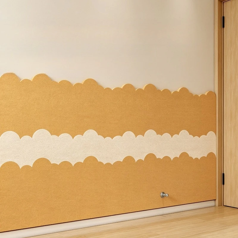 Stick the wall board, cover ugliness, decorate anti-collision wall around the bed