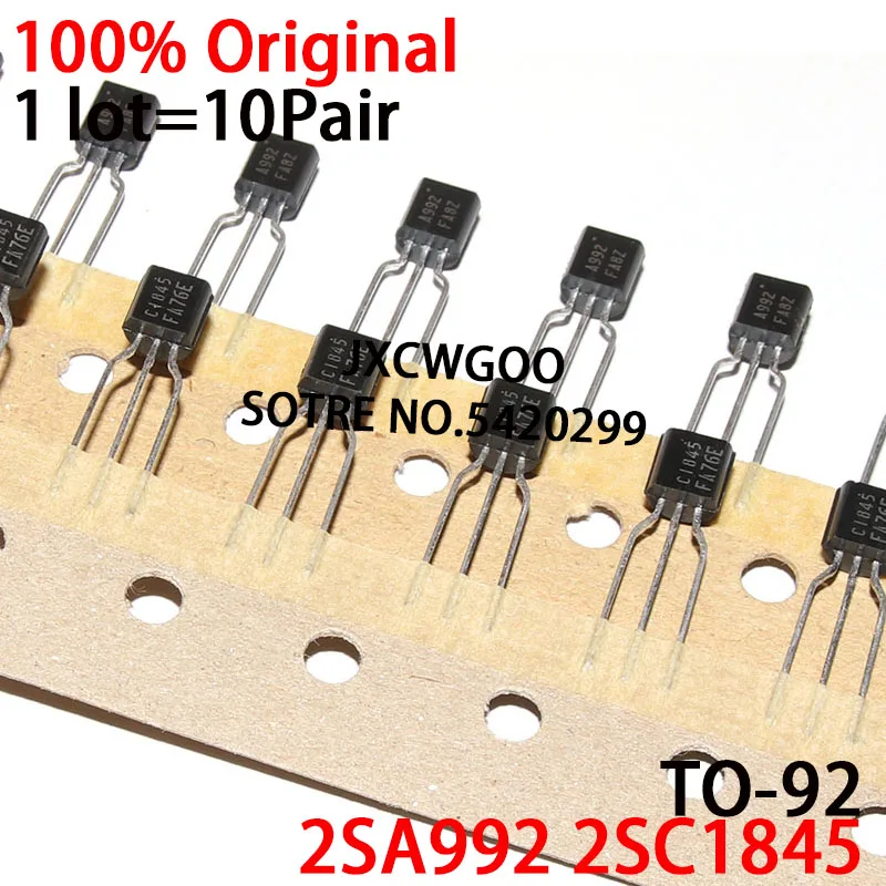 original-2sa992-2sc1845-a992-c1845-to-92-10-pares-novo