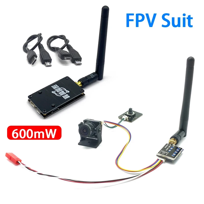 

Ready to use 5.8G FPV UVC Receiver Video Downlink OTG VR Android Phone with 600mw fpv Transmitter and CMOS 1200TVL fpv Camera