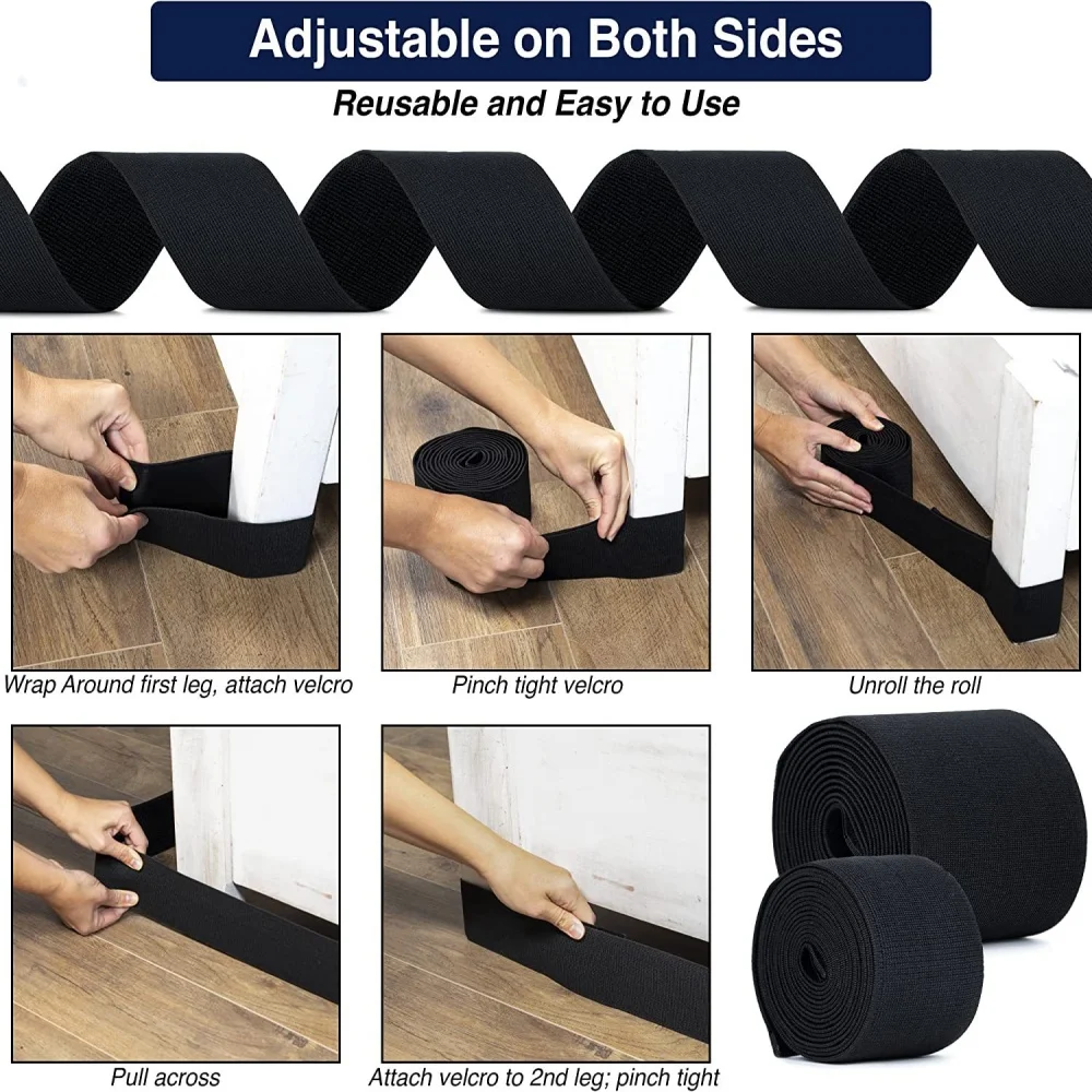 New 3-6M Sofa Bottom Panel Prevent Pets From Entering Toy Blocker Furniture Dust Gap Barrier Strip Nylon Adjustable Fixed Strap