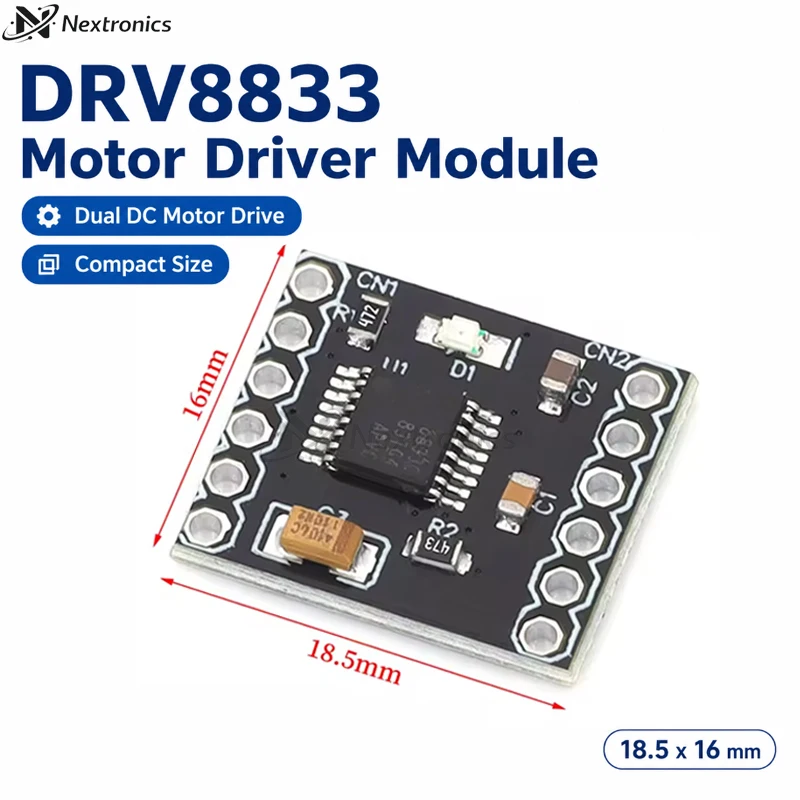 1/3/5/10PCS DRV8833 Motor Driver Module 1.5A Dual H Bridge 2 Channel DC Gear Stepper Motor Controller Board for Arduino