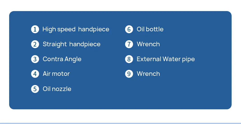 AZDENT Set Dental Hochgeschwindigkeits-Handstück LED Integrierter E-Generator Niedriggeschwindigkeits-Kit 2/4 Löcher Druckknopf Keramiklager Luftscaler – Detail 9